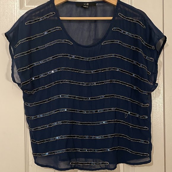 XXI Sequin Top - Size M - Picture 1 of 2